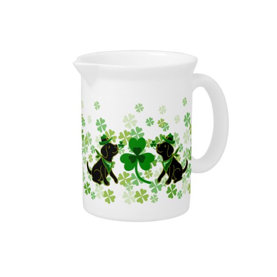 St. Patrick's Day Black Labrador Pitcher