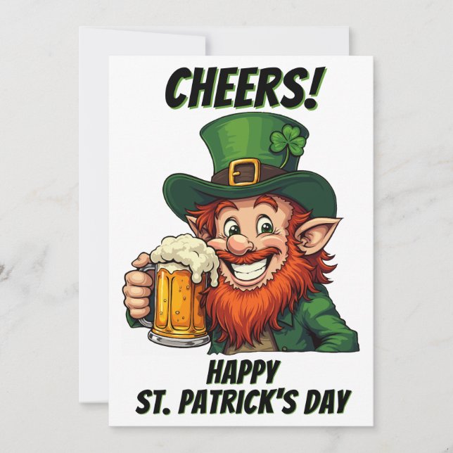 St. Patrick's Day Blessing - CHEERS Holiday Card (Front)