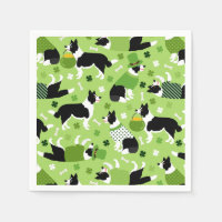 St. Patrick's Day Border Collie Pattern