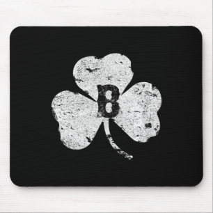 St. Patricks Day Boston Distressed Irish Shamrock Mouse Pad