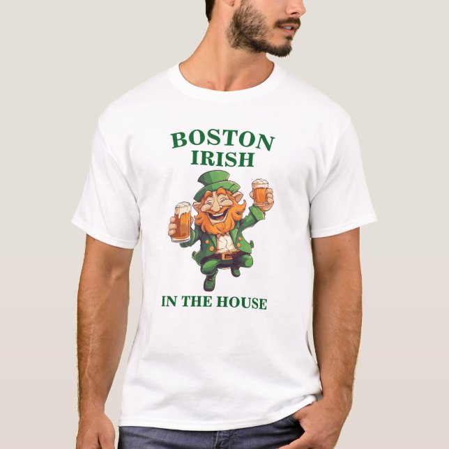 St. Patrick's Day Boston Irish T-Shirt (Front)