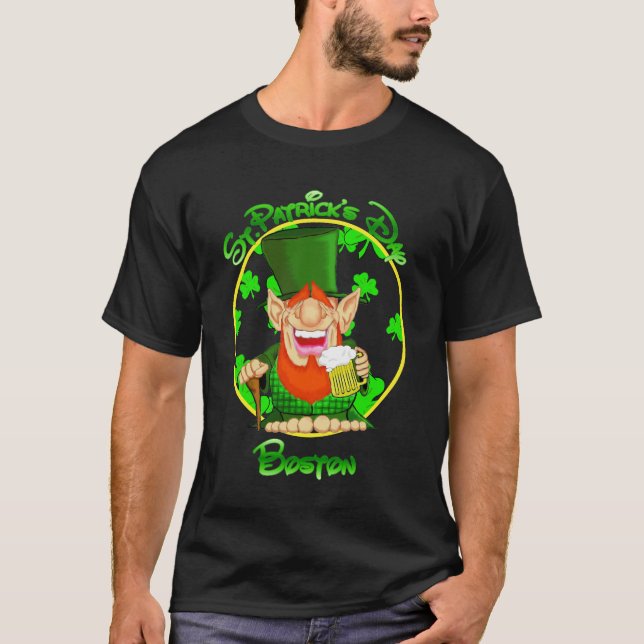 St Patrick's Day Boston T-Shirt (Front)