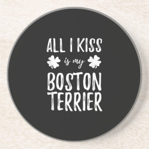 St Patricks Day Boston Terrier Dog Mum Funny Irish Coaster