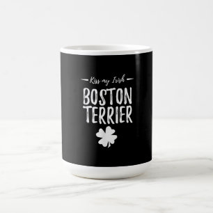 St Patricks Day Boston Terrier Dog Mum Funny Irish Coffee Mug