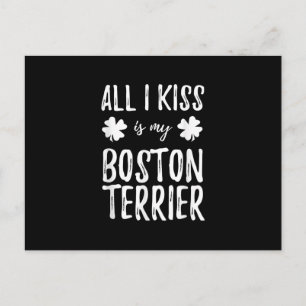 St Patricks Day Boston Terrier Dog Mum Funny Irish Postcard