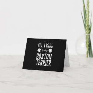 St Patricks Day Boston Terrier Dog Mum Funny Irish Thank You Card