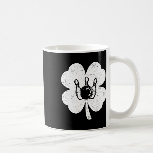 St Patrick's Day Bowling Irish Shamrock Bowling Lo Coffee Mug (Right)