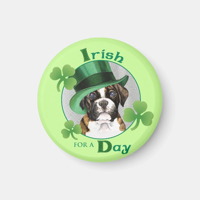 St. Patrick's Day Boxer Magnet (Front)