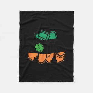 St. Patricks Day Boxing Lover Irish Gloves Paddys Fleece Blanket