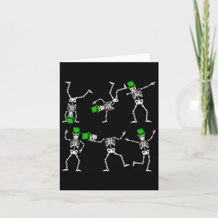St Patrick's Day Boys Kids Dancing Skeleton Hat Le Card
