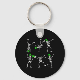 St Patrick's Day Boys Kids Dancing Skeleton Hat Le Key Ring