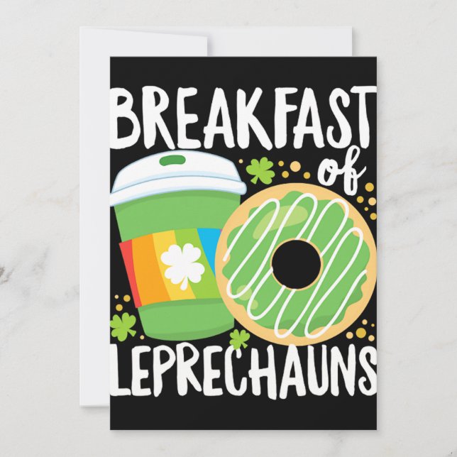 st patricks day breakfast of leprechauns coffee invitation (Front)
