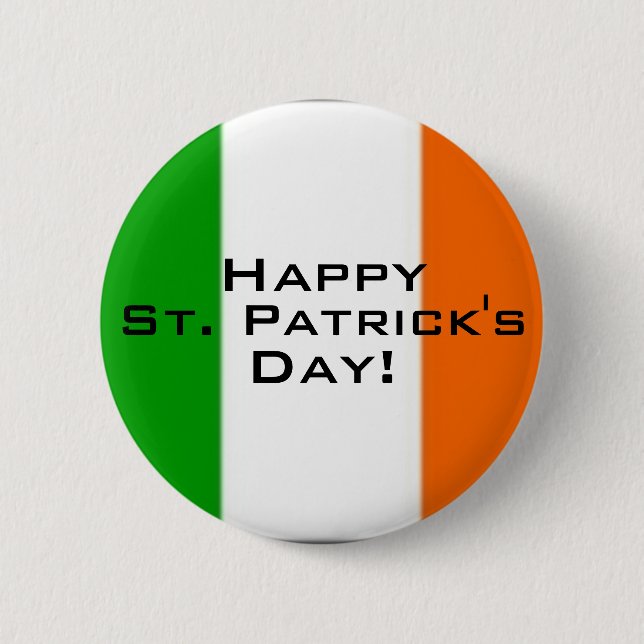 St Patrick's Day - Brilliant Button! 6 Cm Round Badge (Front)