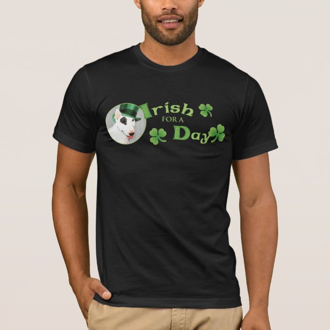 St. Patrick's Day Bull Terrier T-Shirt (Front)