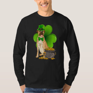 St Patrick's Day Bullmastiff Shamrock Pet Dog T-Shirt