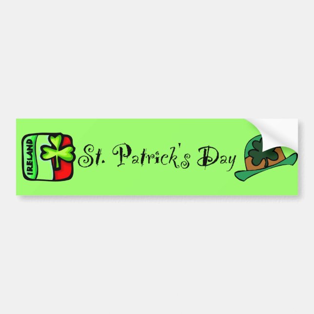 St. Patrick's Day Bumpersticker Bumper Sticker (Front)