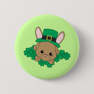 St.Patrick's Day Bunny 6 Cm Round Badge