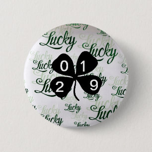 St Patrick's Day Button with year