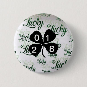 St Patrick's Day Button with year