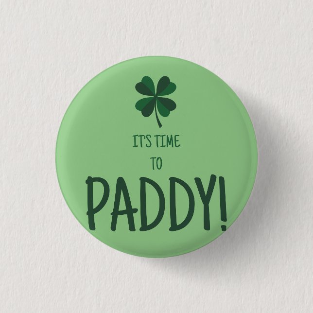 St. Patrick's Day Buttons, Green 3 Cm Round Badge (Front)