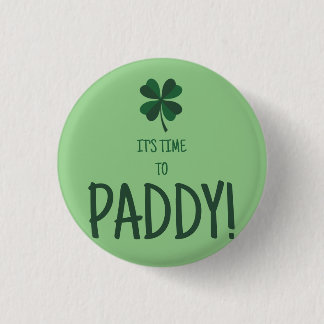 St. Patrick's Day Buttons, Green 3 Cm Round Badge