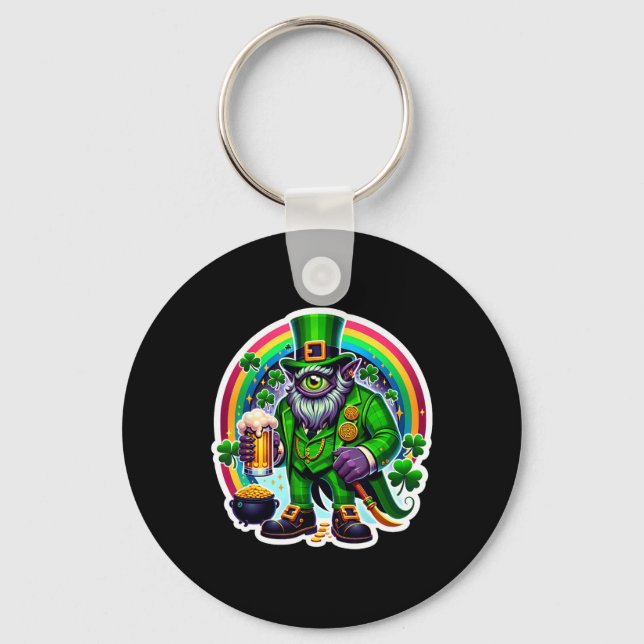 St Patrick's Day Bylor Of The Evil Eye Irish Demon Key Ring (Front)