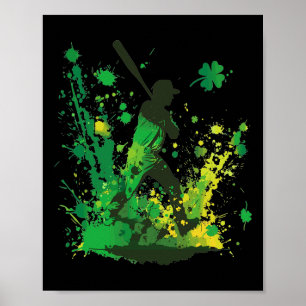 St Patricks Day Bysebyll Shamrock Softbyll Poster