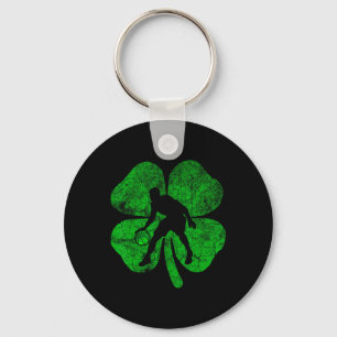 St Patricks Day Bysketbyll Shamrock Irish Boys Gir Key Ring