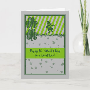 St. Patrick's Day Card for Dad with Shamrocks