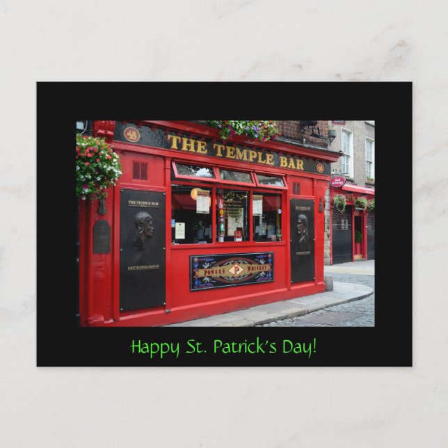St. Patrick's Day card with Temple Bar (Front)