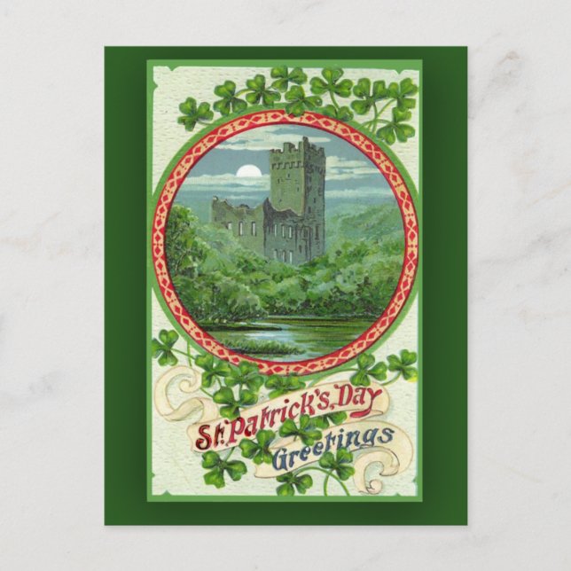 St. Patrick's Day Cards with Irish Castle (Front)