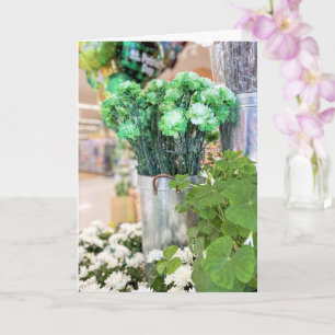St. Patricks Day carnations Card