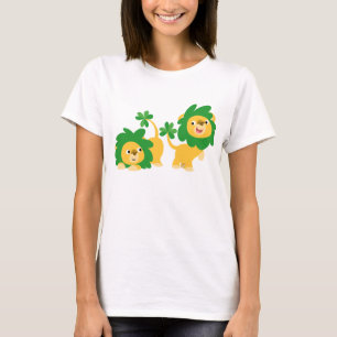 St Patrick's Day Cartoon Lions Women T-shirt