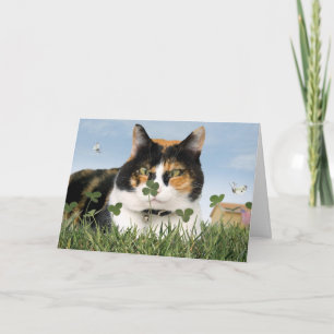 St. Patrick's Day Cat Card Funny Cute Best
