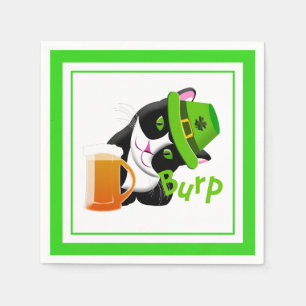 St. Patrick's Day Cat Napkin