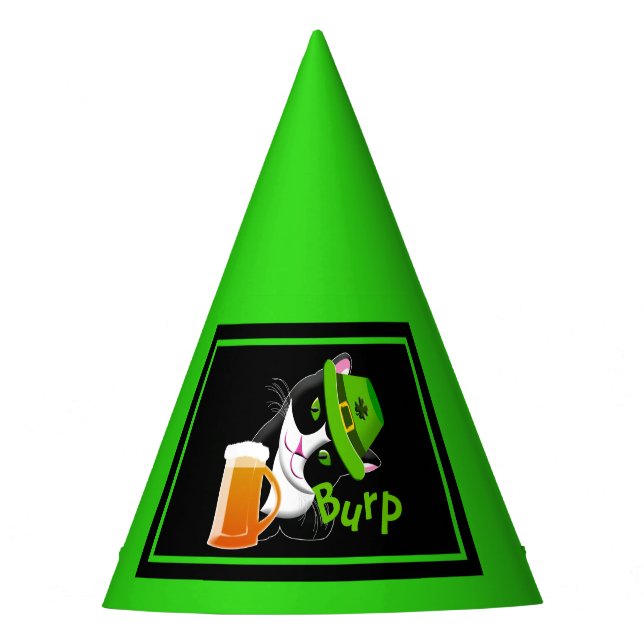 St. Patrick's Day Cat Party Hat (Front)