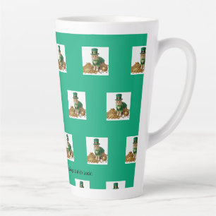 St Patrick's Day Cat Pattern Latte Mug