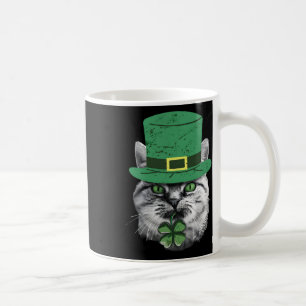 St Patricks Day Cat Shamrock For Men Women Celebra Coffee Mug