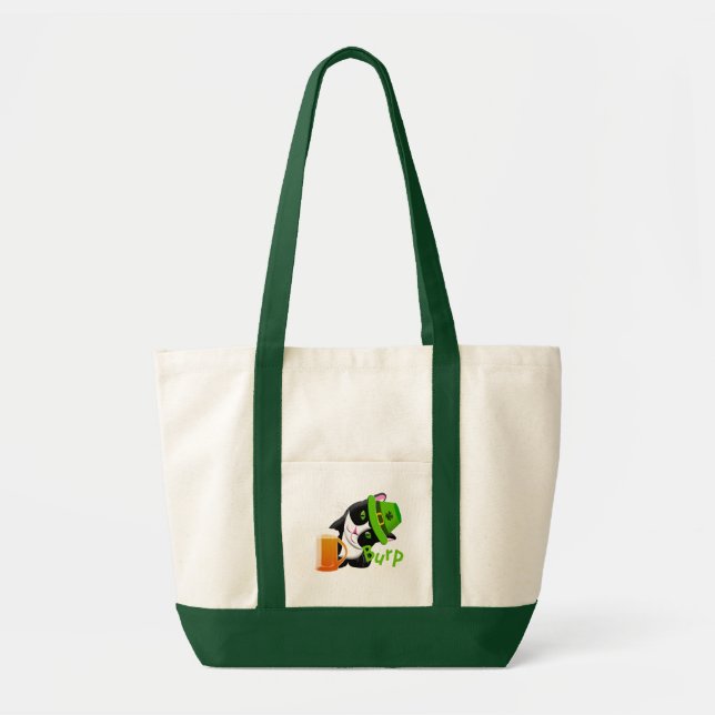 St. Patrick's Day Cat Tote Bag (Front)