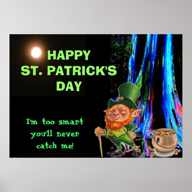 ST. PATRICKS DAY, CATCH ME LEPRECHAUN poster (Front)