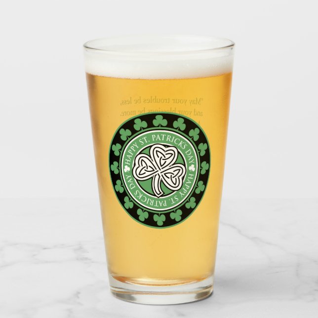 St. Patrick's Day Celebration Glass (Front Filled)