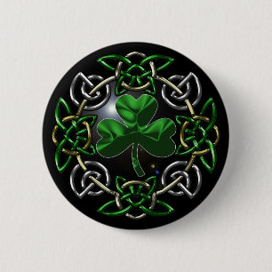 St. Patrick's Day Celtic knot design 6 Cm Round Badge