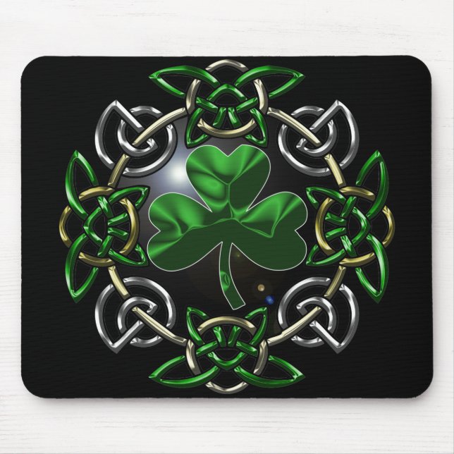 St. Patrick's Day Celtic knot design Mouse Pad (Front)