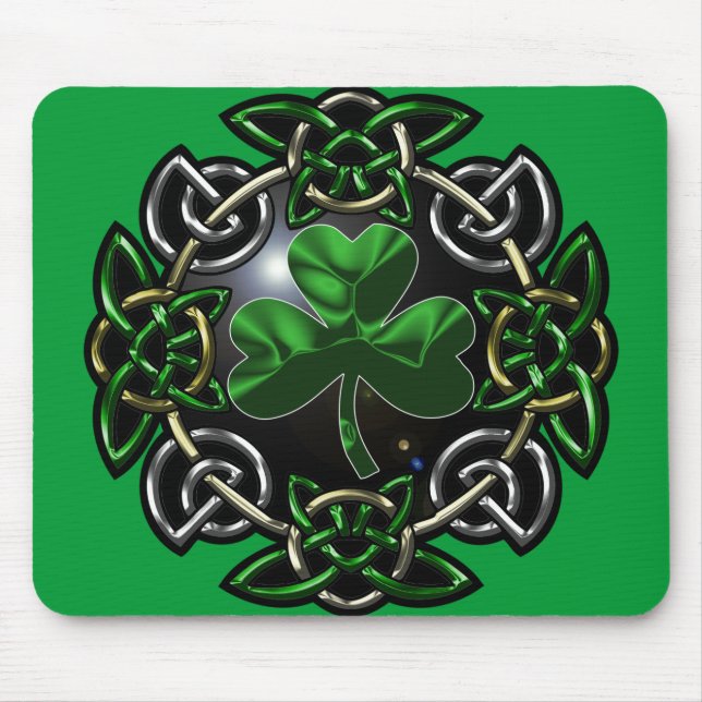 St. Patrick's Day Celtic Knot Mouse Pad (Front)