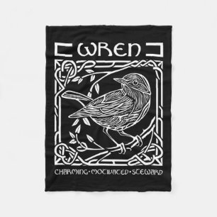 St Patricks Day Celtic Knot Zodiac Wren June 10 - Fleece Blanket
