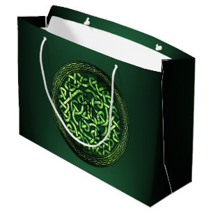 St. Patrick's Day - Celtic Pattern Round Large Gift Bag