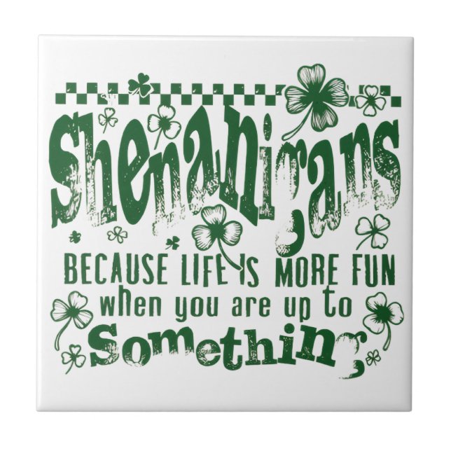 St. Patrick's Day Ceramic Tile (Front)