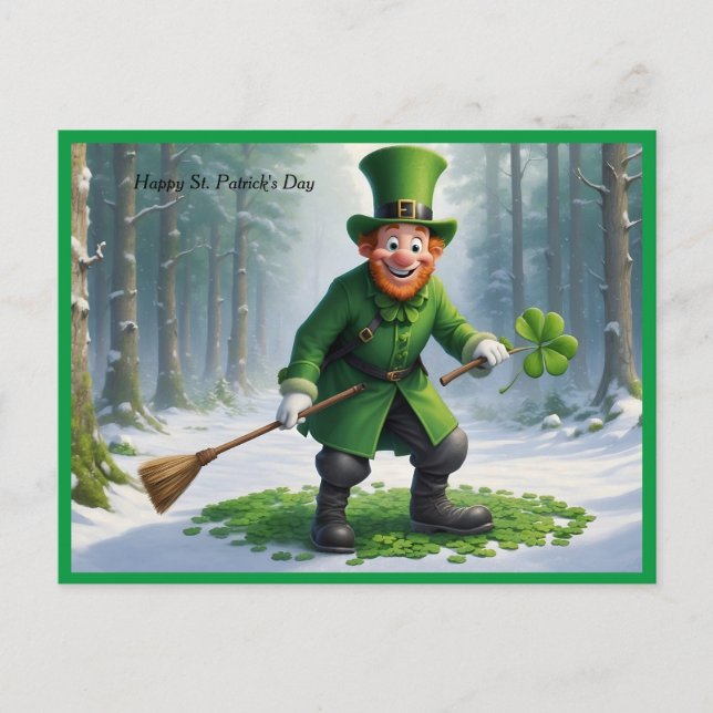 St. Patrick's Day Character Postcard (Front)
