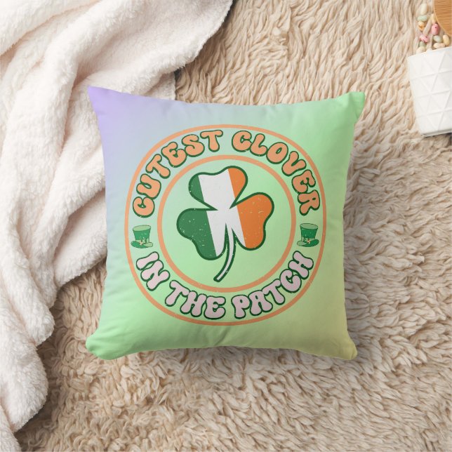 St. Patrick's Day Charm Cutest Clover in the Patch Cushion (Blanket)