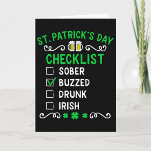 St Patricks Day Checklist 1  Card